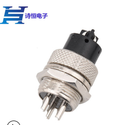 GX16-3芯航空插头 注塑 M16-3芯航空头 烙铁焊台插头插座连接器图2