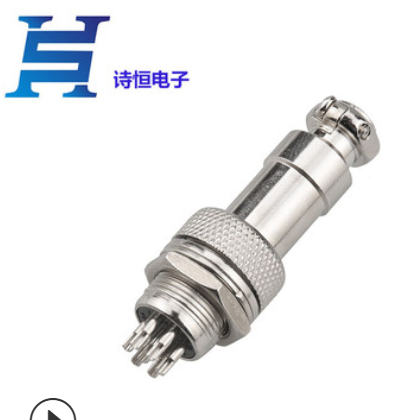 厂家供应 GX16-10芯航空插头 GX12/ M16-10P航空公头 航空母头图2