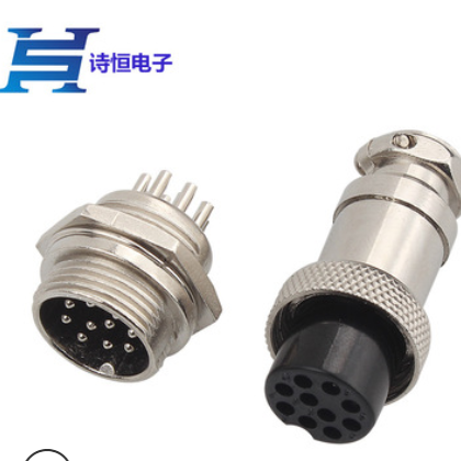 厂家供应 GX16-10芯航空插头 GX12/ M16-10P航空公头 航空母头图3