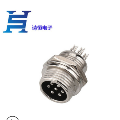 GX12-7芯航空插头 7P航空母头M12-7P航空插头电源插座连接器图2