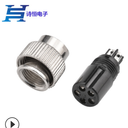 M12-5芯航空插头 焊锡式注塑5P母头环保电木胶芯航空插头母座图2