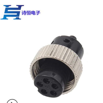 M12航空4P母头 M12航空4P公头2P 3P 4P 5P 6P成型注塑式航空插头图2