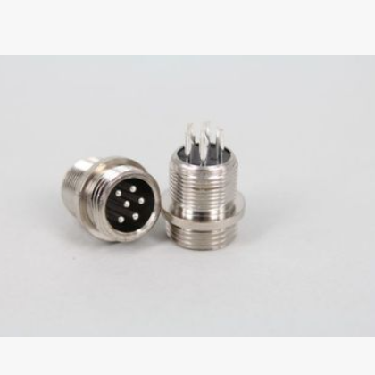 航空插头 GX12-2芯3芯4芯5芯插座6-7-8芯 连接器 插针镀银 12mm图2