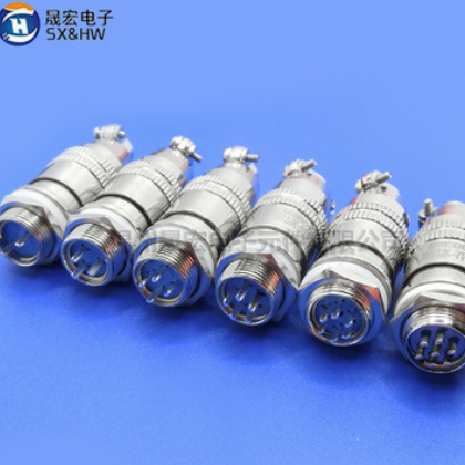 XS12-2~7T航空插 XS12型2~7芯航空插头插座 金属线缆连接器图3
