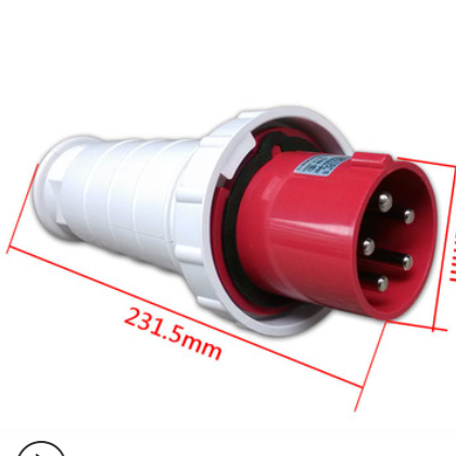 防水工业插头插座 035 5芯63A 3P+N+E航空插头 5P工业连接器380V图3