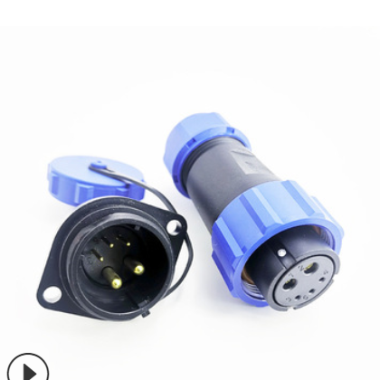 SP17 2-9芯连接器公母二孔法兰座件电源航空传感器插头插座连接器图2